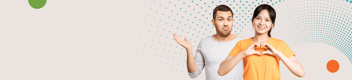 Half woman with hand up